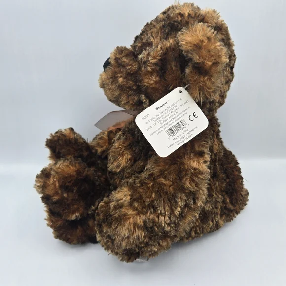 Gund Very Soft Cuddly 12.5” Teddy Bear BENSON Plush Stuffed Animal W/ Bow & Tags - Picture 5 of 13